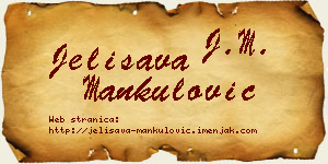 Jelisava Mankulović vizit kartica
